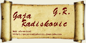 Gaja Radišković vizit kartica